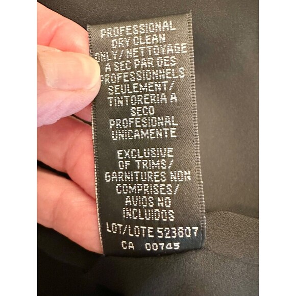 Cynthia Rowley Black Midi Palm Leaves Soft Fabric‎ Sleeveless Lined Dress Sz 8 - Picture 11 of 12